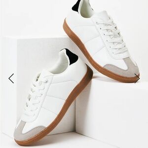 New Portia White Multi Color Block Sneakers